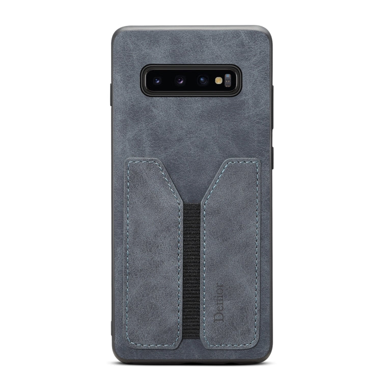 For Samsung Galaxy S10+ Denior DV Elastic Card PU Back Cover Phone Case