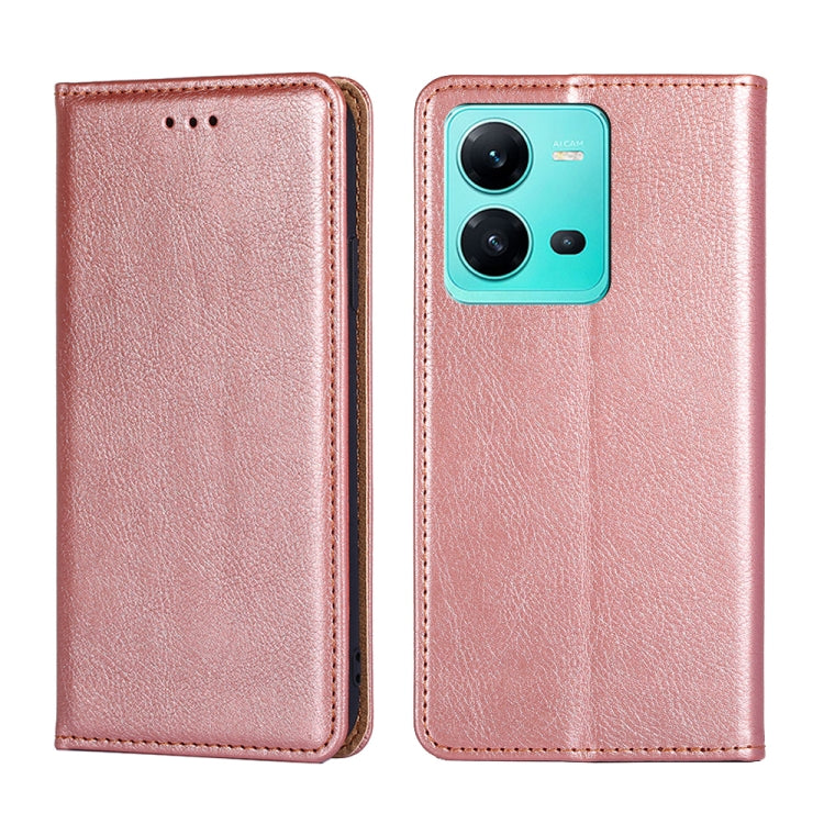 For vivo V25 5G/V25e 5G/X80 Lite Gloss Oil Solid Color Magnetic Leather Phone Case