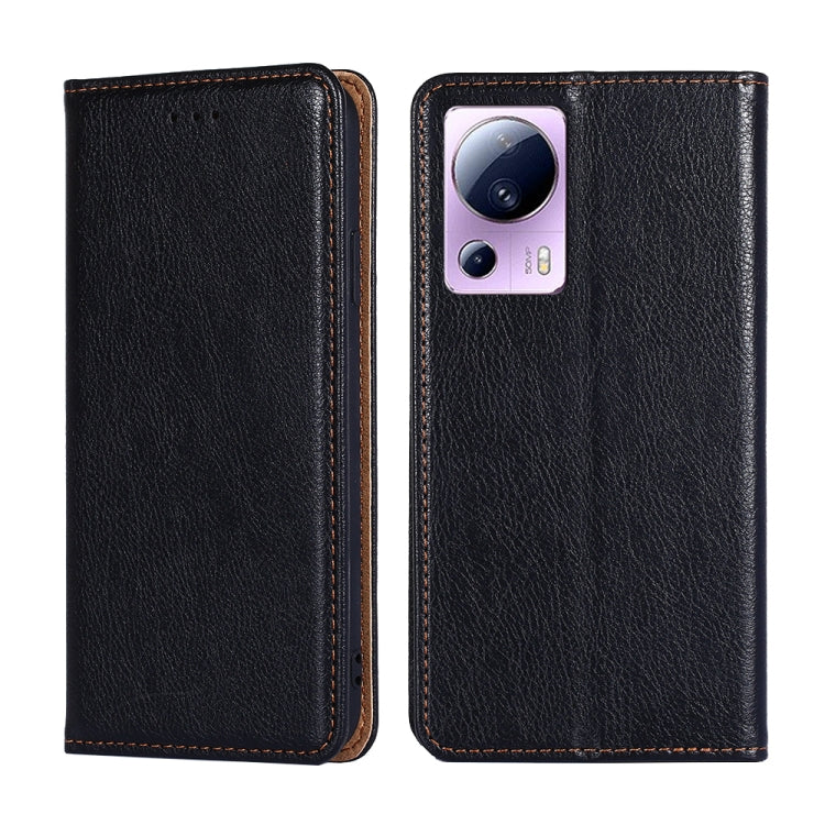 For Xiaomi Civi 2 5G Gloss Oil Solid Color Magnetic Leather Phone Case