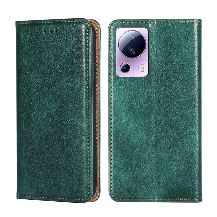 For Xiaomi Civi 2 5G Gloss Oil Solid Color Magnetic Leather Phone Case