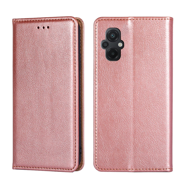 For Xiaomi Poco M5 4G Gloss Oil Solid Color Magnetic Leather Phone Case