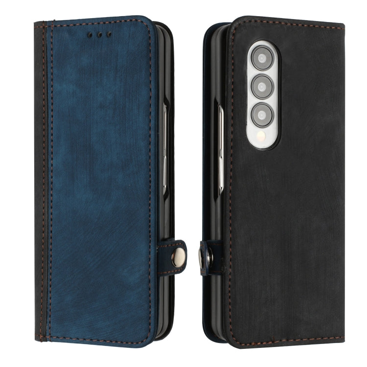For Samsung Galaxy Z Fold 4 5G Side Buckle Double Fold Leather Phone Case