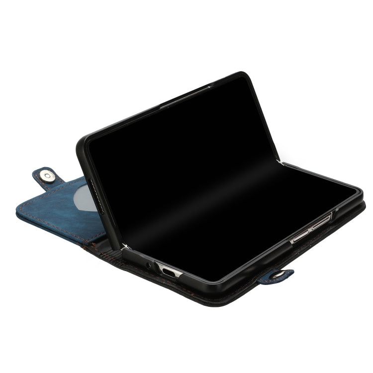 For Samsung Galaxy Z Fold 4 5G Side Buckle Double Fold Leather Phone Case
