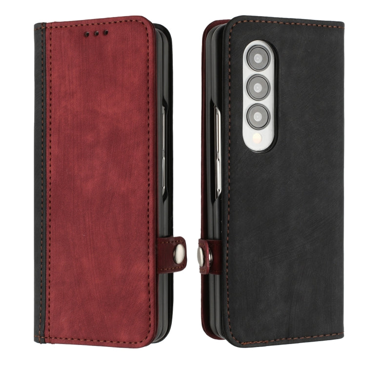 For Samsung Galaxy Z Fold 4 5G Side Buckle Double Fold Leather Phone Case