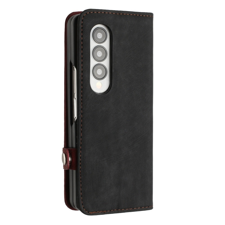 For Samsung Galaxy Z Fold 4 5G Side Buckle Double Fold Leather Phone Case