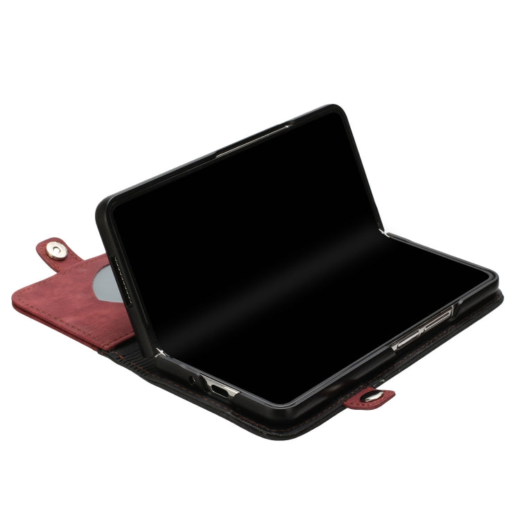 For Samsung Galaxy Z Fold 4 5G Side Buckle Double Fold Leather Phone Case