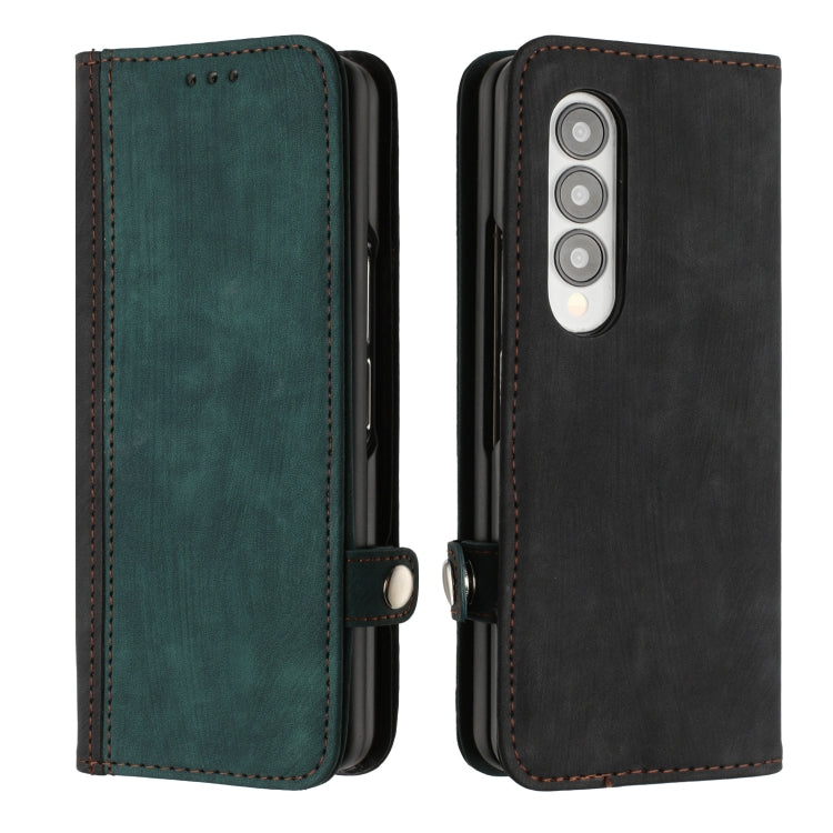 For Samsung Galaxy Z Fold 4 5G Side Buckle Double Fold Leather Phone Case
