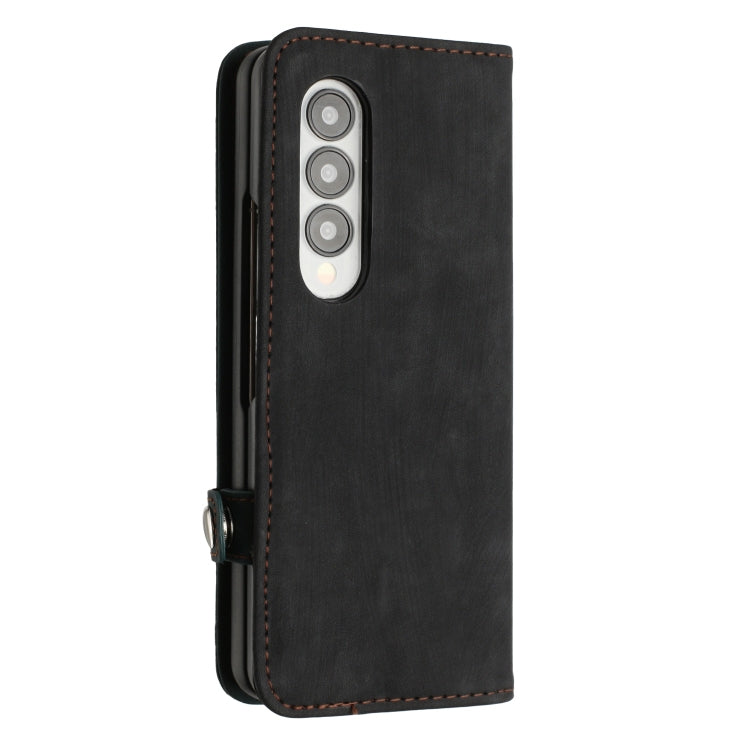 For Samsung Galaxy Z Fold 4 5G Side Buckle Double Fold Leather Phone Case