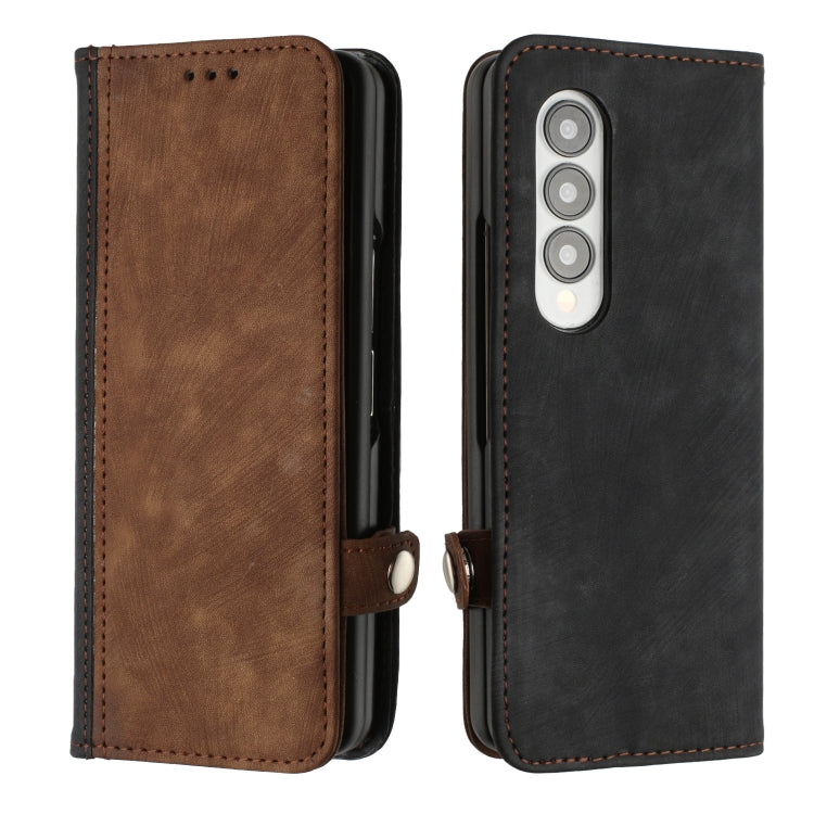 For Samsung Galaxy Z Fold 4 5G Side Buckle Double Fold Leather Phone Case