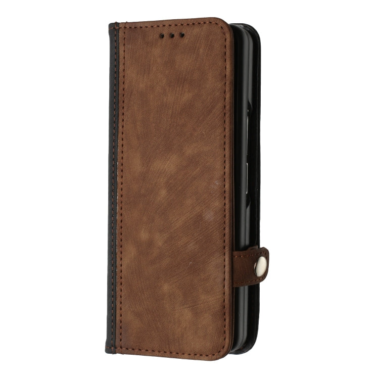 For Samsung Galaxy Z Fold 4 5G Side Buckle Double Fold Leather Phone Case