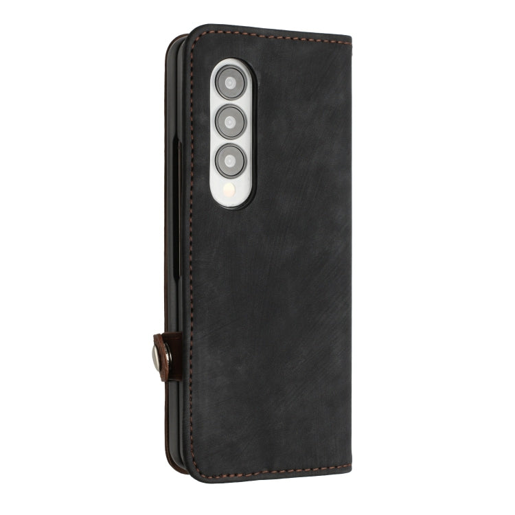 For Samsung Galaxy Z Fold 4 5G Side Buckle Double Fold Leather Phone Case