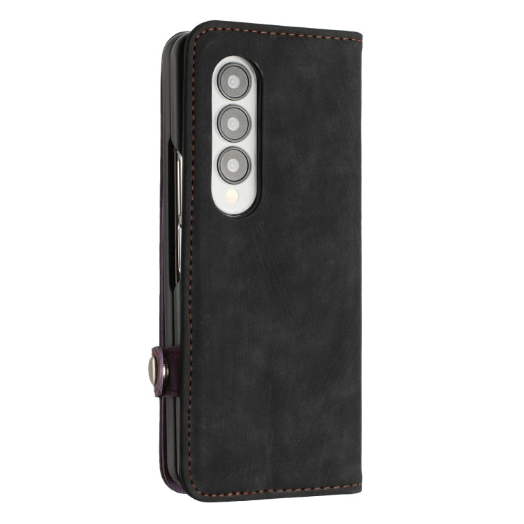 For Samsung Galaxy Z Fold 4 5G Side Buckle Double Fold Leather Phone Case