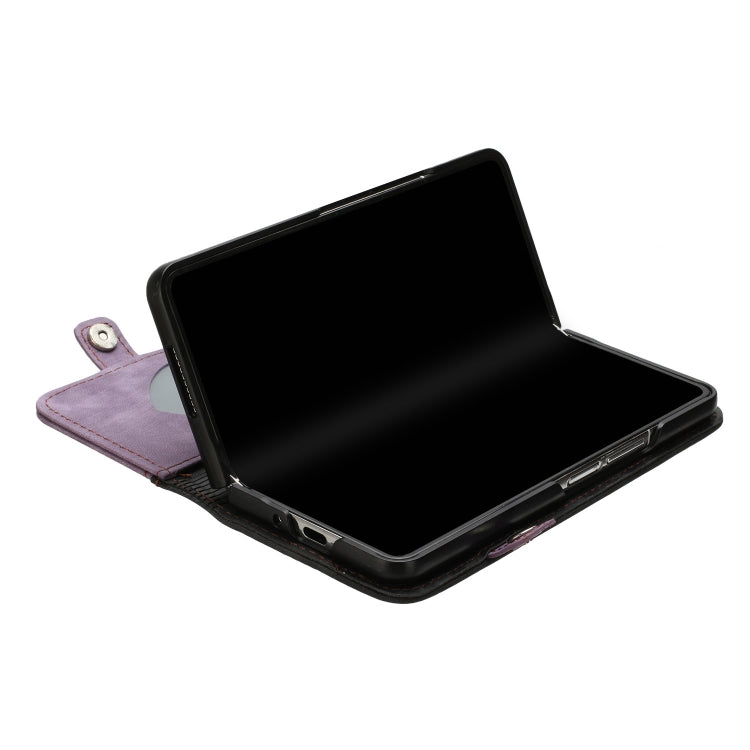 For Samsung Galaxy Z Fold 4 5G Side Buckle Double Fold Leather Phone Case