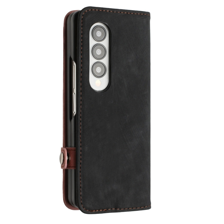 For Samsung Galaxy Z Fold 4 5G Side Buckle Double Fold Leather Phone Case