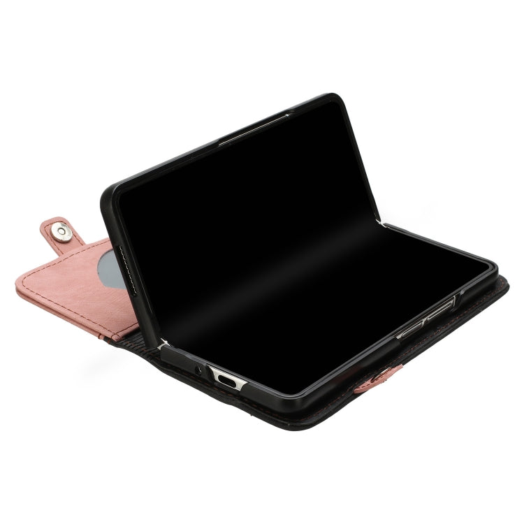 For Samsung Galaxy Z Fold 4 5G Side Buckle Double Fold Leather Phone Case