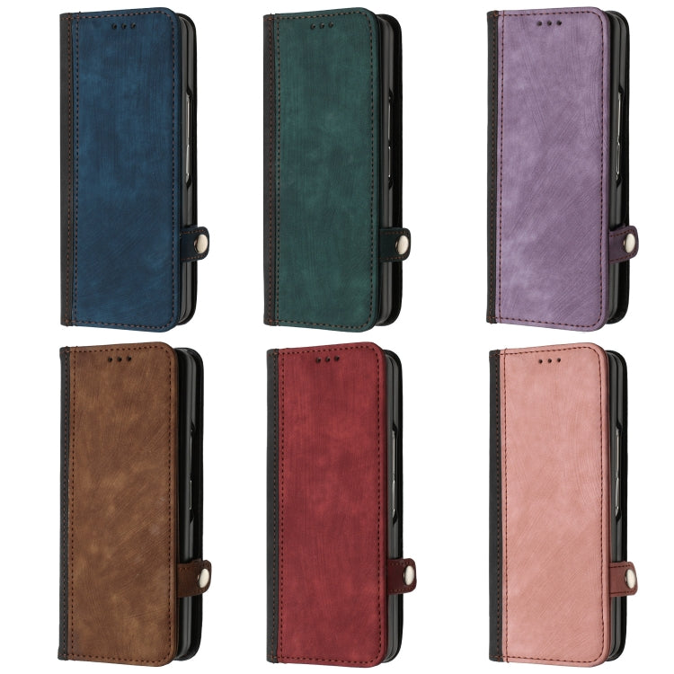 For Samsung Galaxy Z Fold 4 5G Side Buckle Double Fold Leather Phone Case