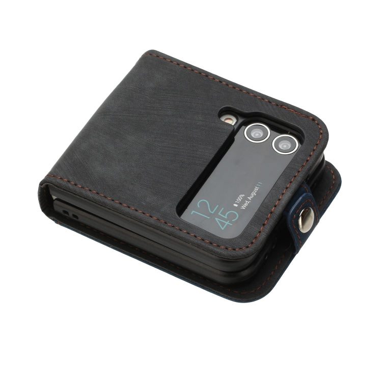 For Samsung Galaxy Z Flip 4 5G Side Buckle Double Fold Leather Phone Case