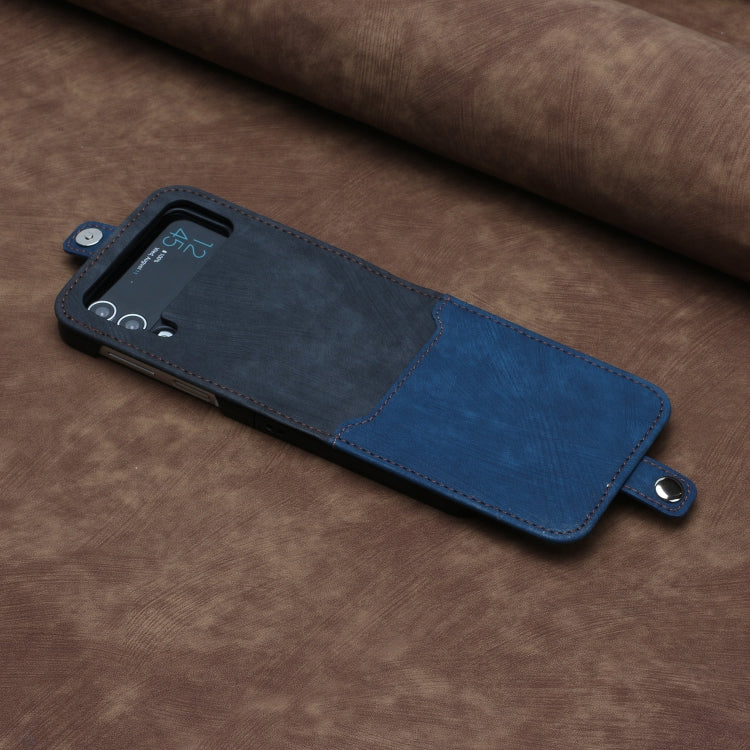 For Samsung Galaxy Z Flip 4 5G Side Buckle Double Fold Leather Phone Case