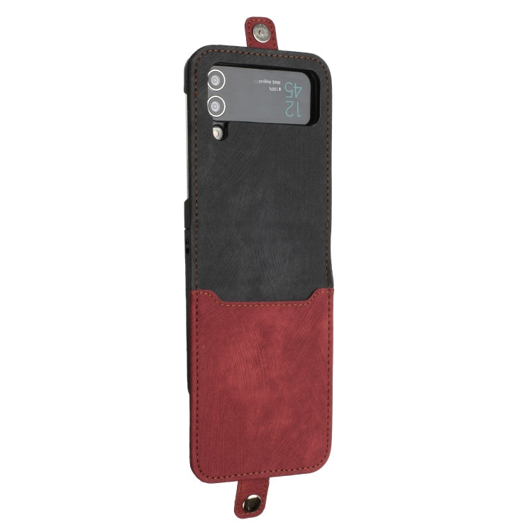 For Samsung Galaxy Z Flip 4 5G Side Buckle Double Fold Leather Phone Case