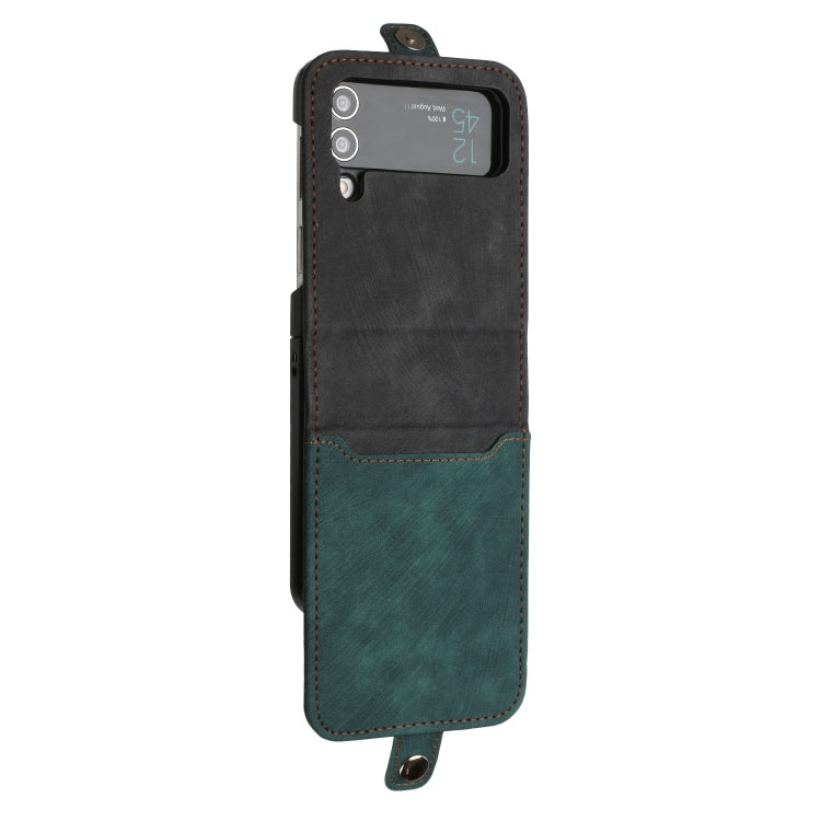 For Samsung Galaxy Z Flip 4 5G Side Buckle Double Fold Leather Phone Case