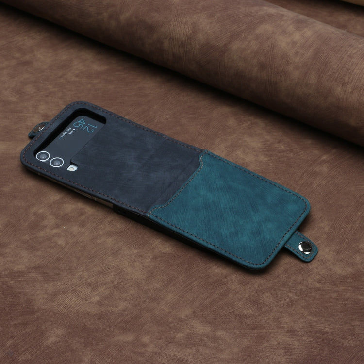 For Samsung Galaxy Z Flip 4 5G Side Buckle Double Fold Leather Phone Case