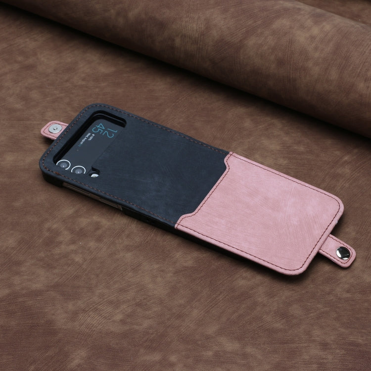 For Samsung Galaxy Z Flip 4 5G Side Buckle Double Fold Leather Phone Case