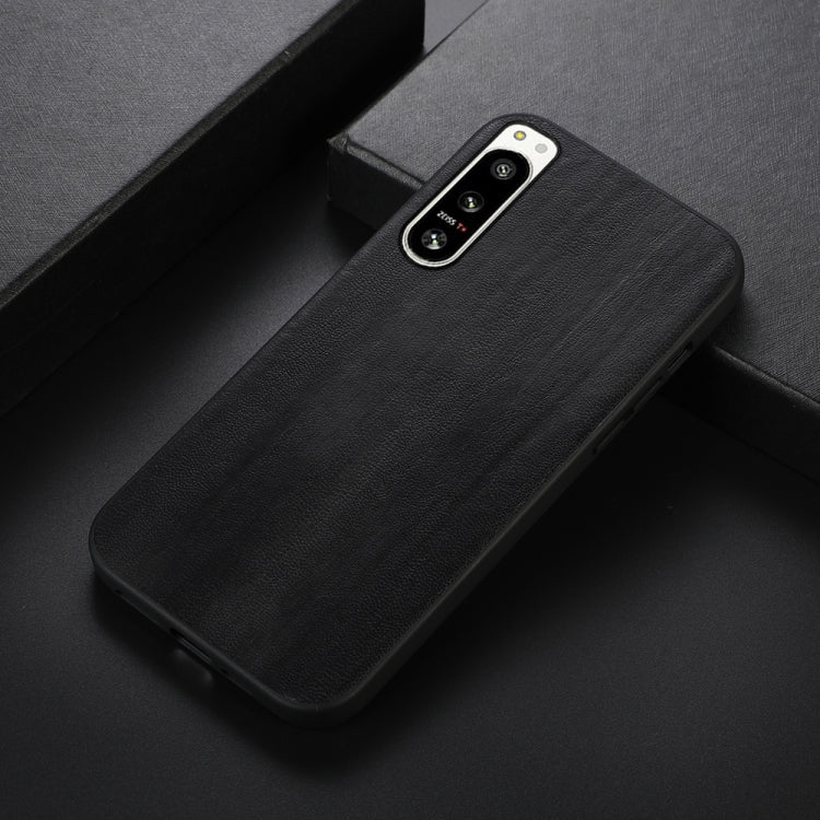 For Sony Xperia 5 IV Yellow Cow Texture PU Phone Case