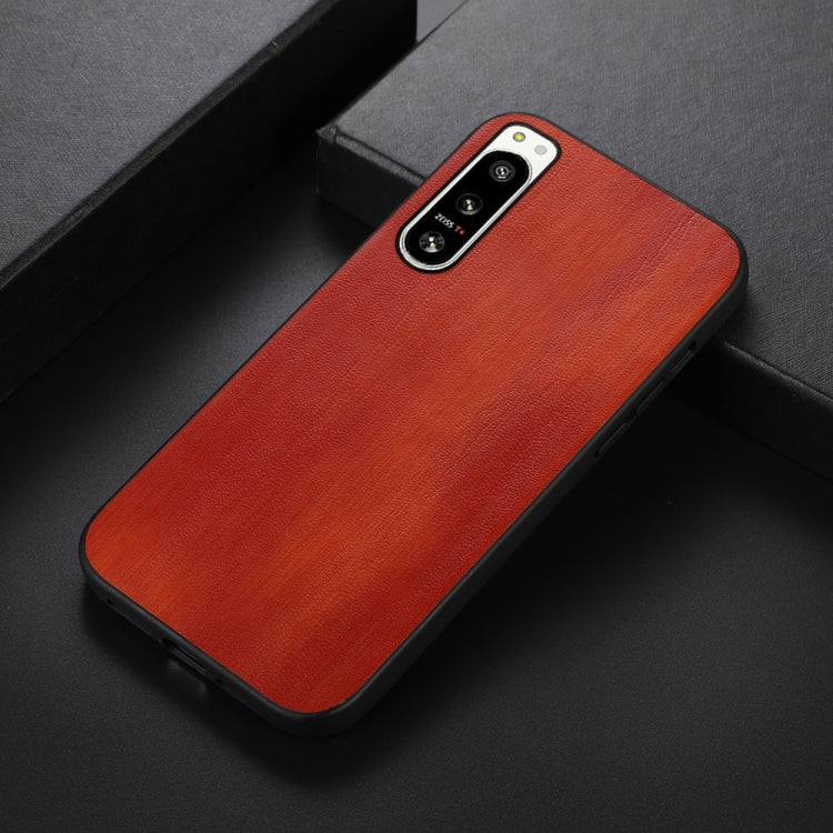 For Sony Xperia 5 IV Yellow Cow Texture PU Phone Case