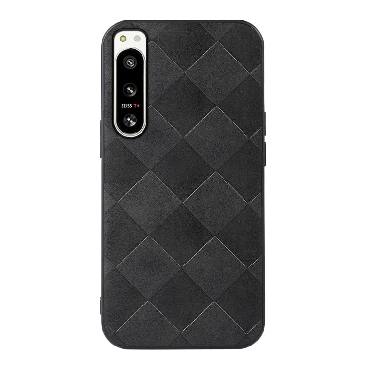 For Sony Xperia 5 IV Weave Plaid PU Phone Case