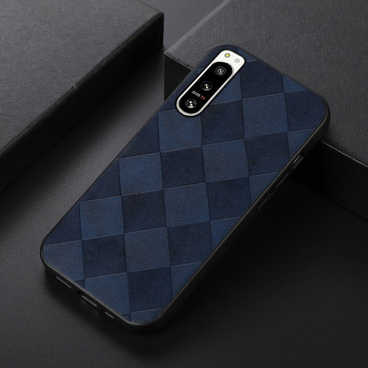 For Sony Xperia 5 IV Weave Plaid PU Phone Case