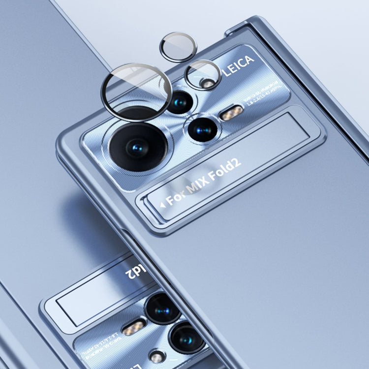 For Xiaomi Mix Fold 2 Electroplating Hinged Folding Phone Case with S Pen Fold Edtion