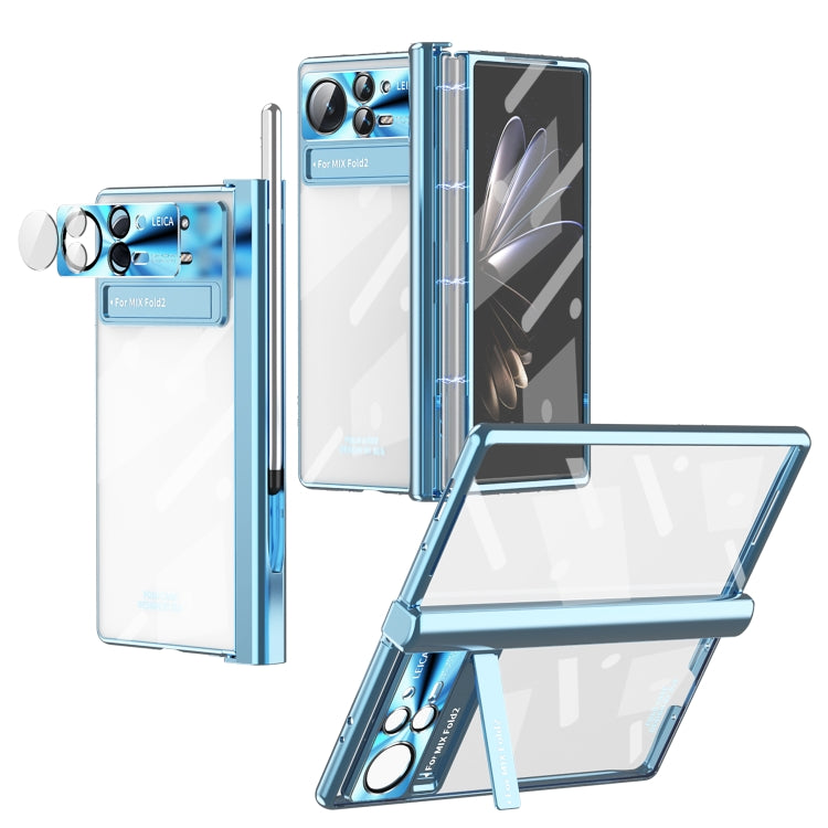 For Xiaomi Mix Fold 2 Magnetic Hinges Plating Phone Case with Holder
