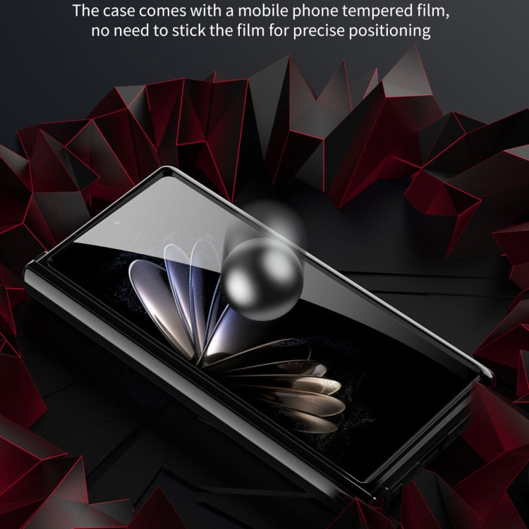 For Xiaomi Mix Fold 2 Magnetic Hinges Plating Phone Case with Holder