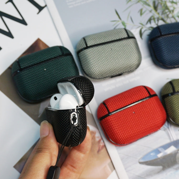 For AirPods Pro 2 Nylon Waterproof Wireless Earphone Case with Lanyard