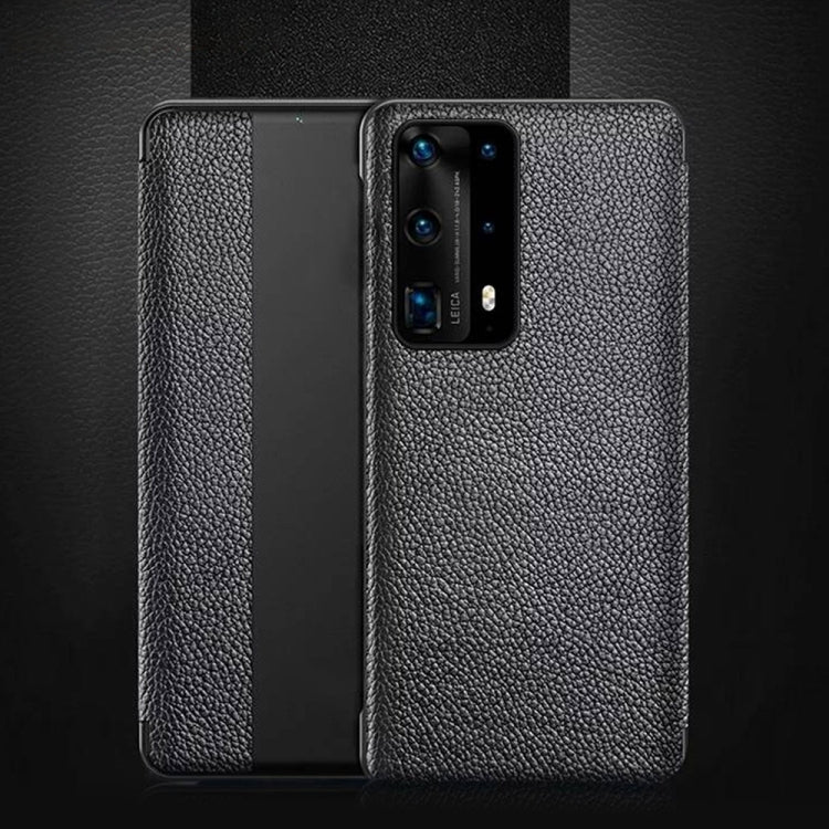 For Huawei P40 Shockproof Smart Horizontal Flip Leather Case with Sleep / Wake-up Function