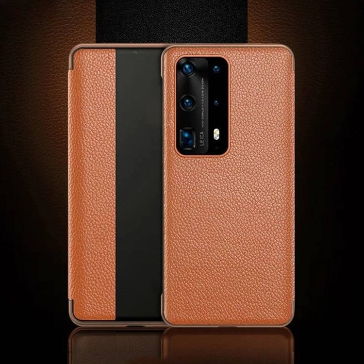 For Huawei P40 Shockproof Smart Horizontal Flip Leather Case with Sleep / Wake-up Function