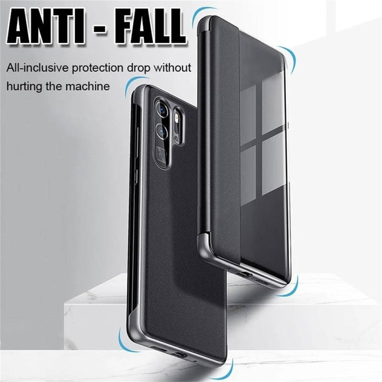 For Huawei P40 Shockproof Smart Horizontal Flip Leather Case with Sleep / Wake-up Function