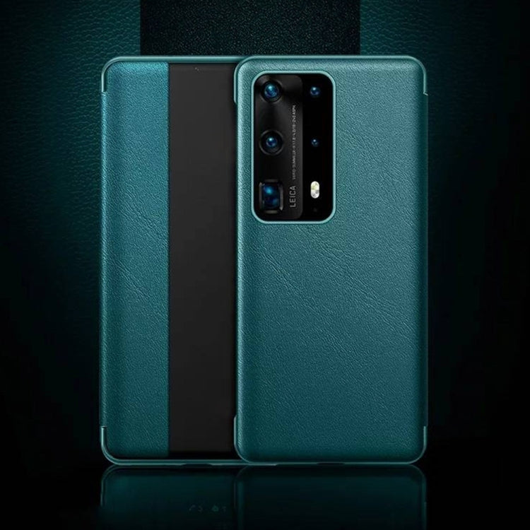 For Huawei P40 Shockproof Smart Horizontal Flip Leather Case with Sleep / Wake-up Function