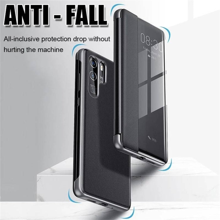 For Huawei P40 Pro Shockproof Smart Horizontal Flip Leather Case with Sleep / Wake-up Function(Orange)