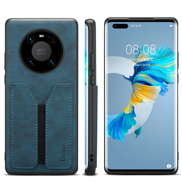 For Huawei Mate 50 Denior DV Elastic Card PU Back Cover Phone Case