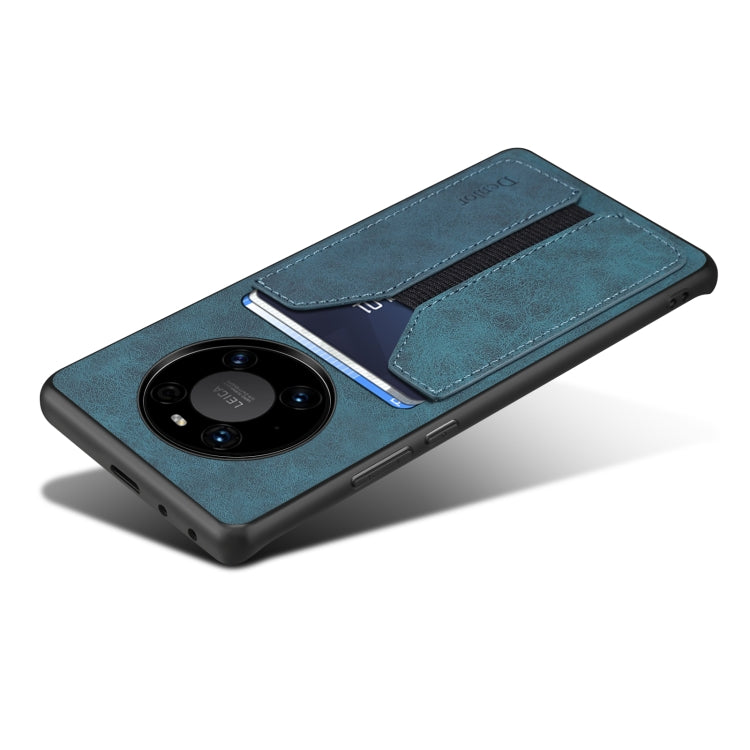 For Huawei Mate 50 Denior DV Elastic Card PU Back Cover Phone Case