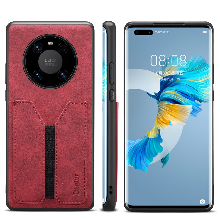 For Huawei Mate 50 Denior DV Elastic Card PU Back Cover Phone Case
