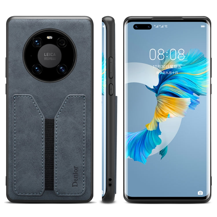 For Huawei Mate 50 Pro Denior DV Elastic Card PU Back Cover Phone Case