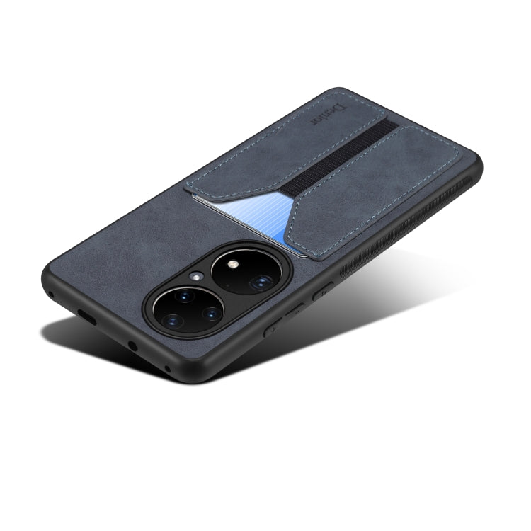 For Huawei P50 Denior DV Elastic Card PU Back Cover Phone Case