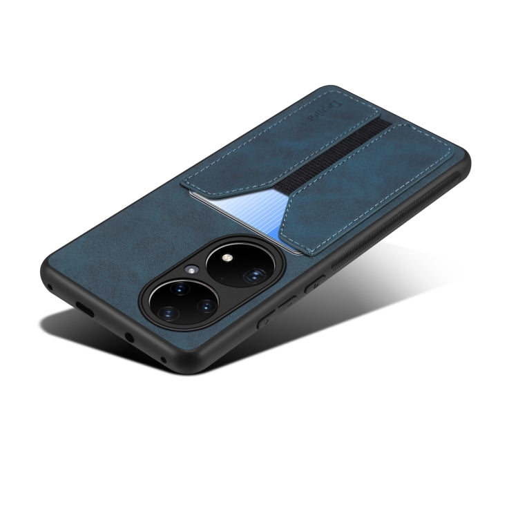 For Huawei P50 Denior DV Elastic Card PU Back Cover Phone Case