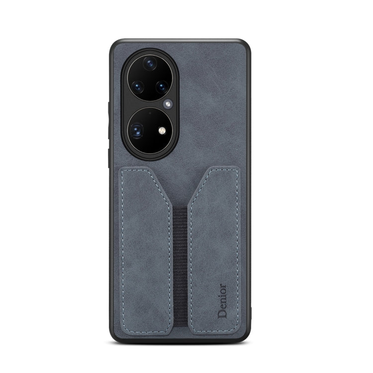 For Huawei P50 Pro Denior DV Elastic Card PU Back Cover Phone Case
