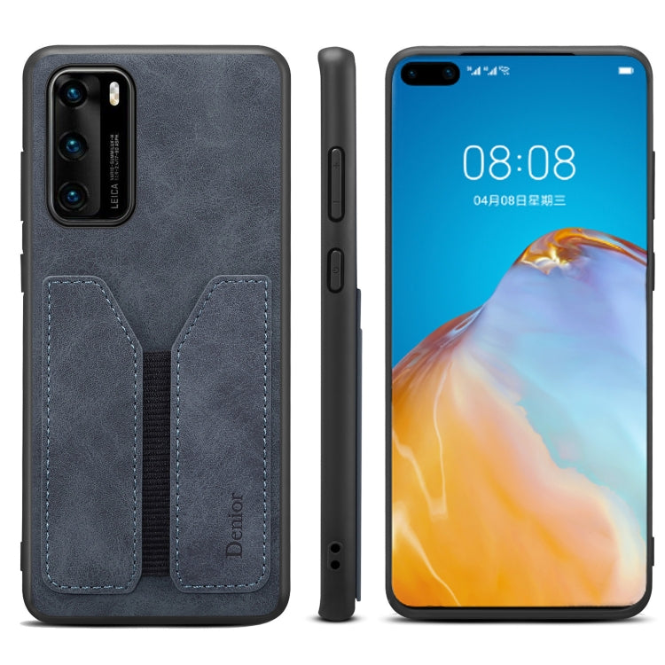 For Huawei P40 Pro Denior DV Elastic Card PU Back Cover Phone Case
