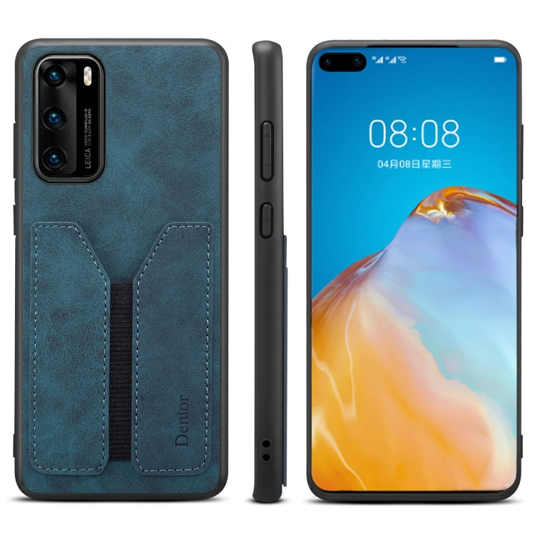 For Huawei P40 Pro Denior DV Elastic Card PU Back Cover Phone Case