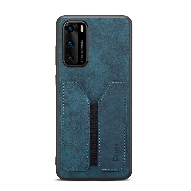 For Huawei P40 Pro Denior DV Elastic Card PU Back Cover Phone Case