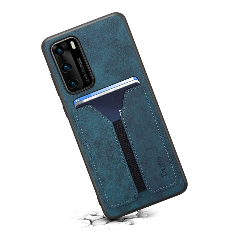 For Huawei P40 Pro Denior DV Elastic Card PU Back Cover Phone Case